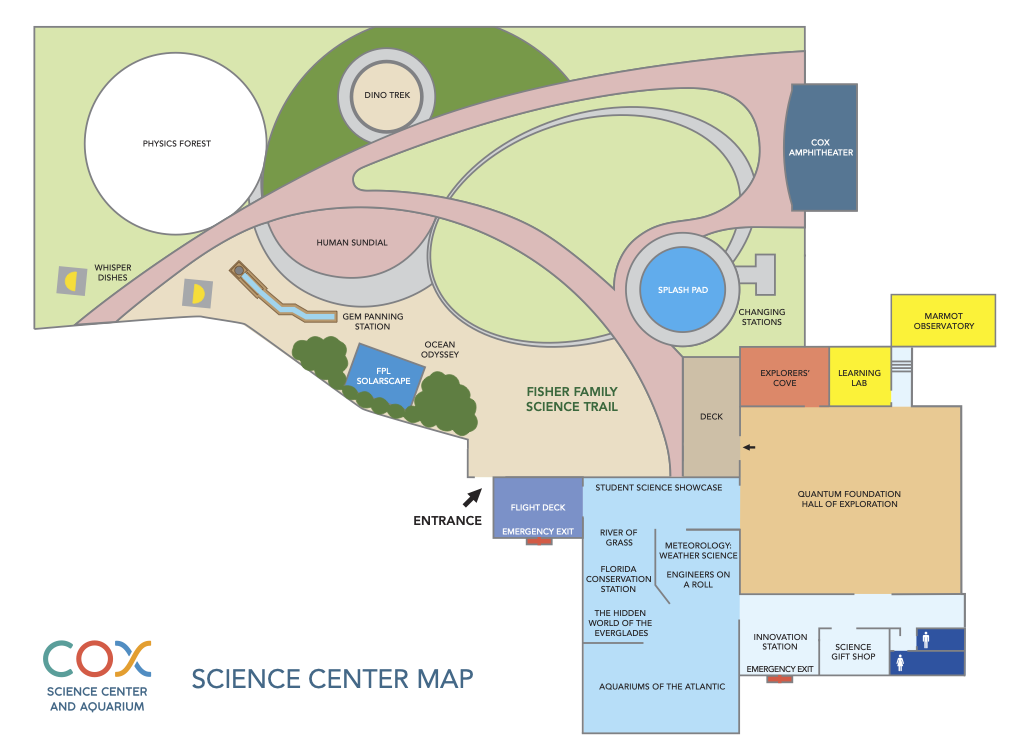 What To See And Do Cox Science Center And Aquarium 2026 Science Center Map Copy 